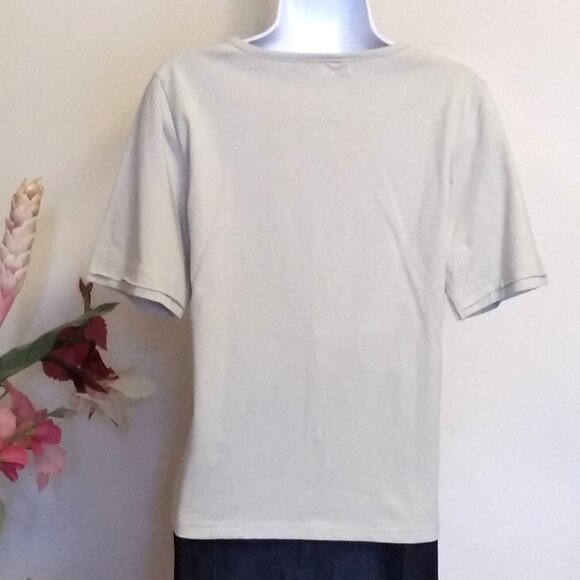 NWT Womens Summer Tunic Tops Short Sleeve Scoop Neck Casual Loose Blouse M 8 10 - Picture 8 of 9